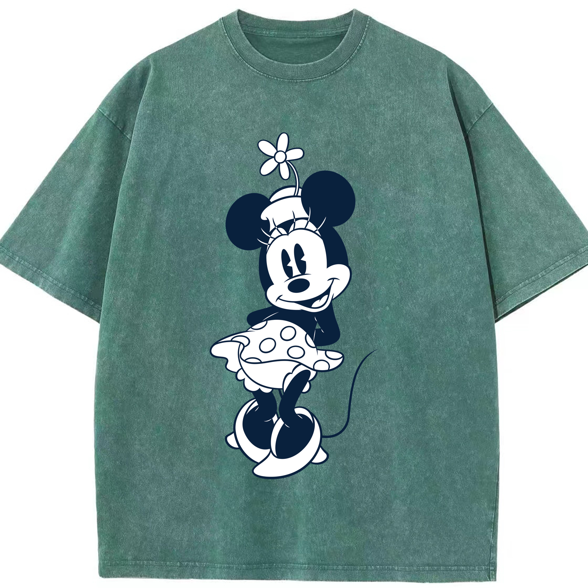 （画像用） ミッキーマウス Mickey Mouse 綿100% ヴィンテージ風 半袖Tシャツ（フロントプリント）